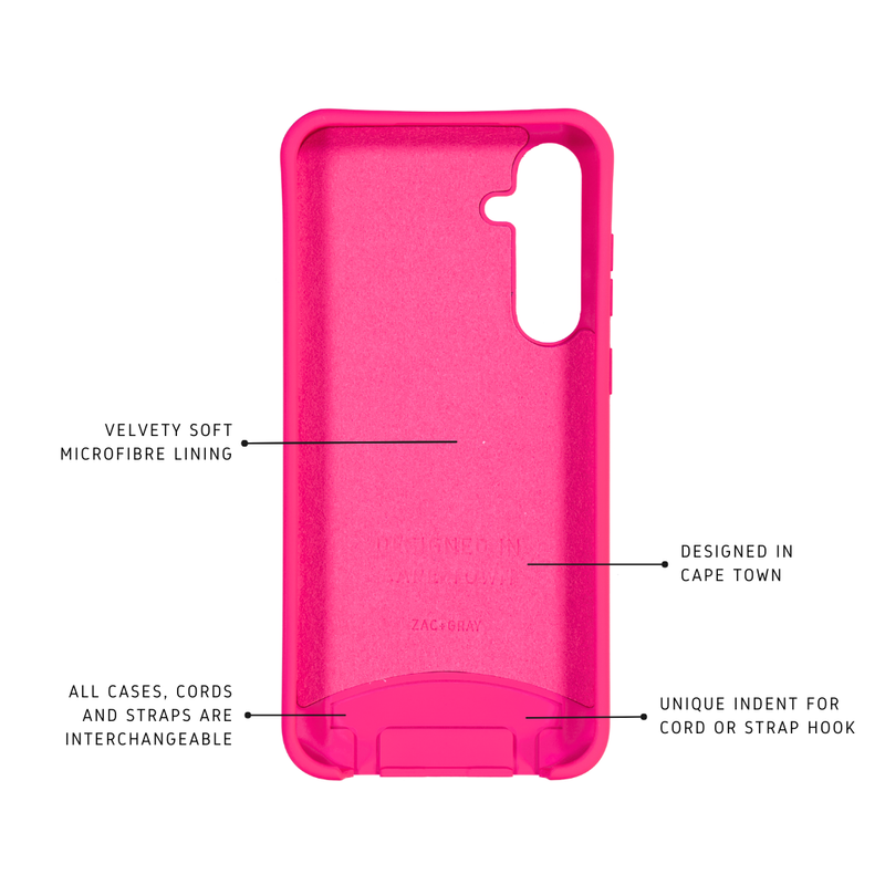 Samsung A35 and A55 HOT PINK CASE + CORD