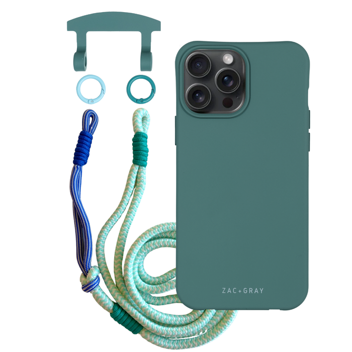 iPhone XS Max TIDAL TEAL CASE + KNOTTED CORD