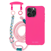 iPhone 12 and 12 Pro HOT PINK CASE + KNOTTED CORD