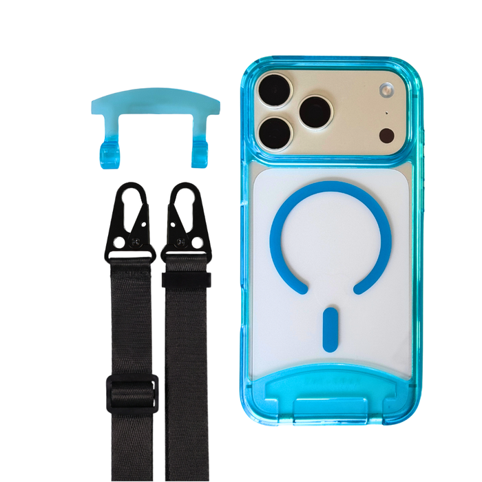 iPhone 17 Air AQUAMARINE TRANSPARENT CASE + STRAP