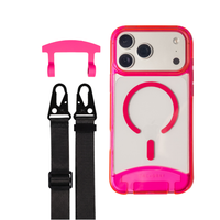 HOT PINK TRANSPARENT CASE + STRAP