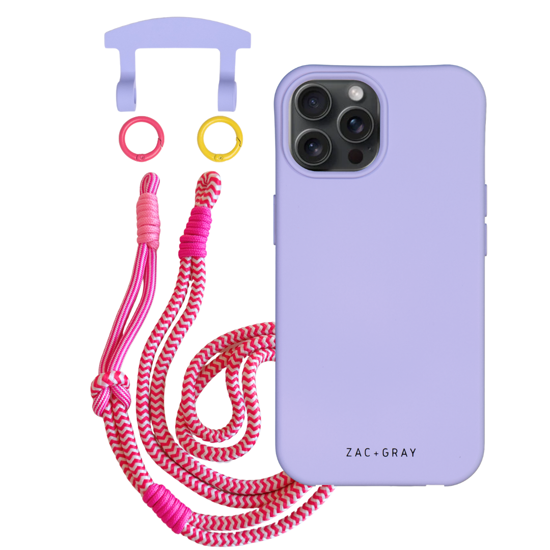 iPhone 15 WISTERIA BLOOM CASE + KNOTTED CORD