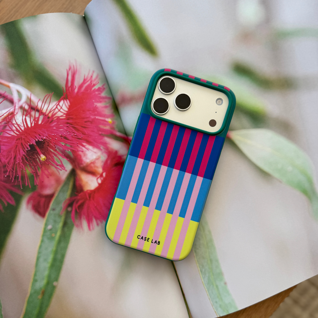 LAKE GREEN MULTI STRIPE PHONE CASE
