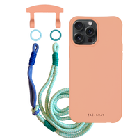 iPhone 6 Plus / 6s Plus / 7 Plus / 8 Plus SUNSET CORAL CASE + KNOTTED CORD