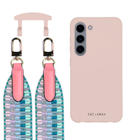 Samsung S23 ROSÉ PINK CASE + PATTERNED STRAP