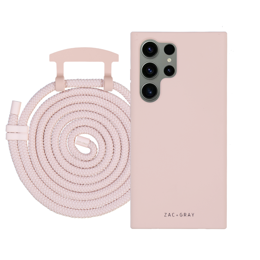 Samsung S25 Ultra ROSÉ PINK CASE + CORD