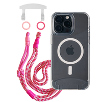 iPhone 16 Plus TRANSPARENT CASE + KNOTTED CORD