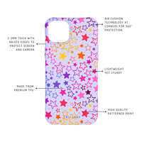 WISTERIA BLOOM STARS PATTERNED CASE