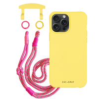 iPhone 6 Plus / 6s Plus / 7 Plus / 8 Plus SUNSHINE YELLOW CASE + KNOTTED CORD