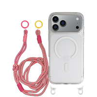 iPhone 17 Pro CRYSTAL CLEAR TRANSPARENT CASE + KNOTTED CORD