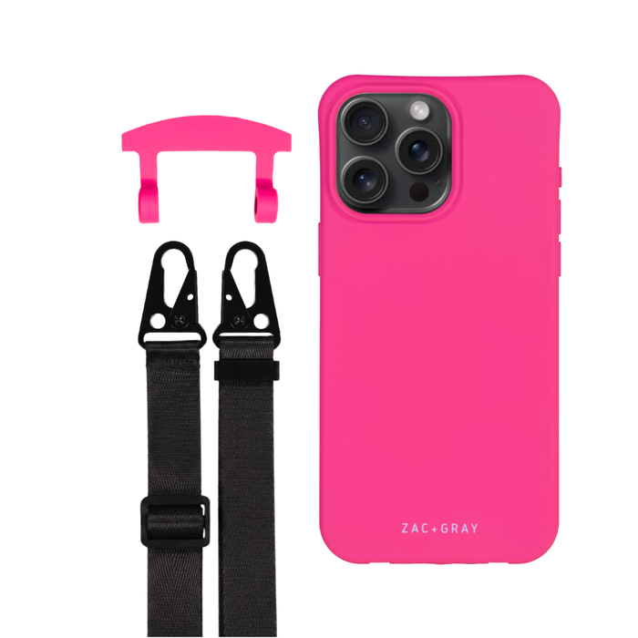 iPhone 12 and 12 Pro HOT PINK CASE + STRAP