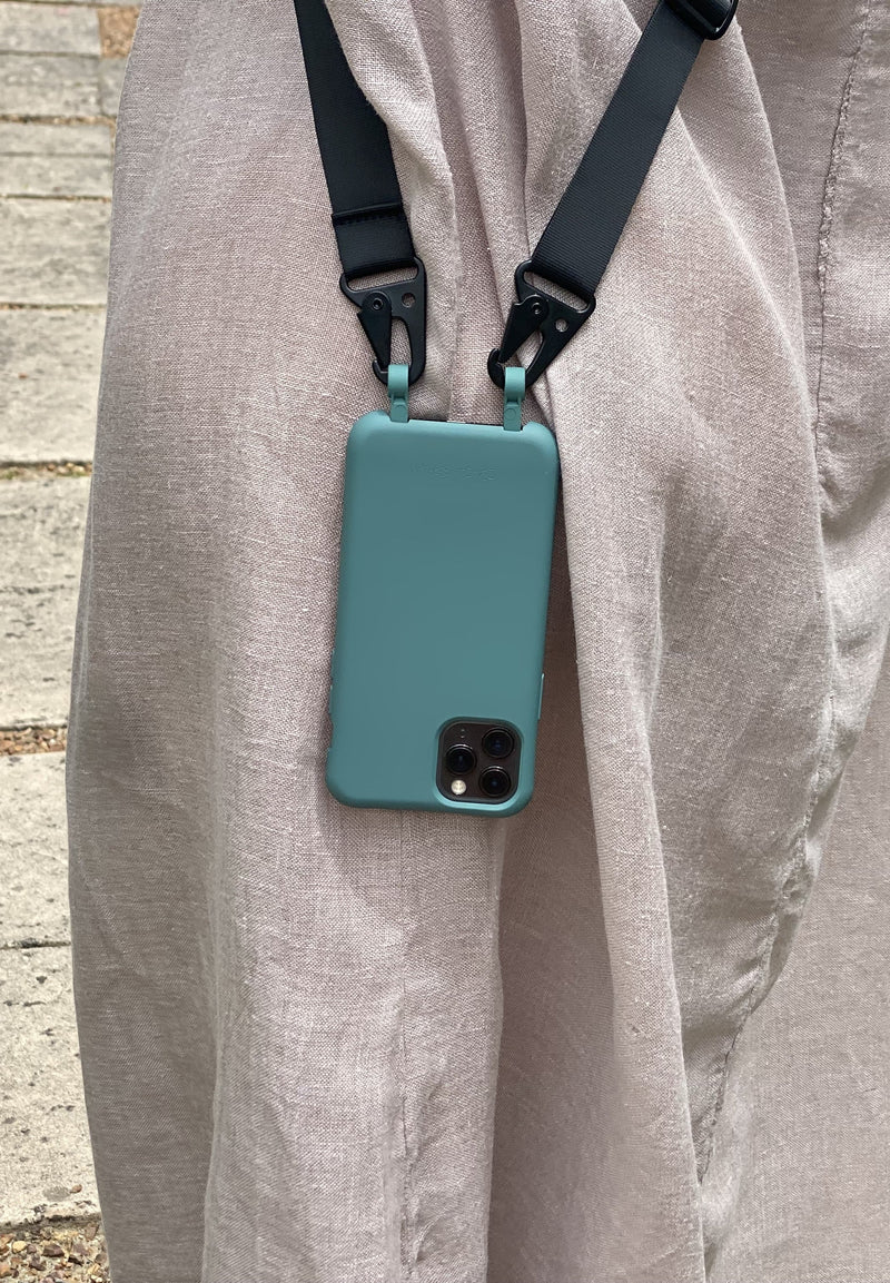 iPhone 13 Pro TIDAL TEAL CASE + MIDNIGHT BLACK STRAP