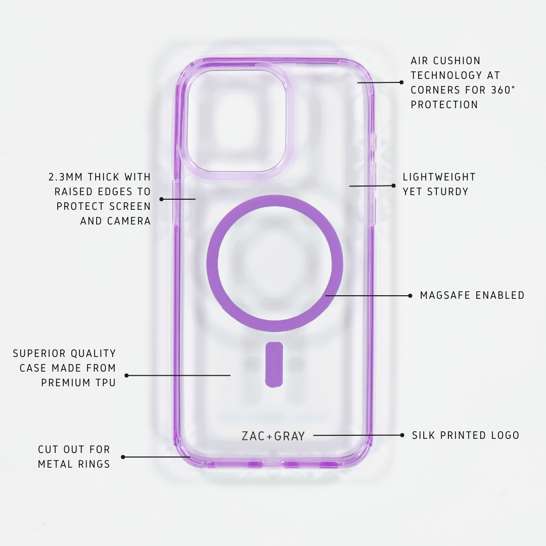 PURPLE TRANSPARENT CASE - MAGSAFE