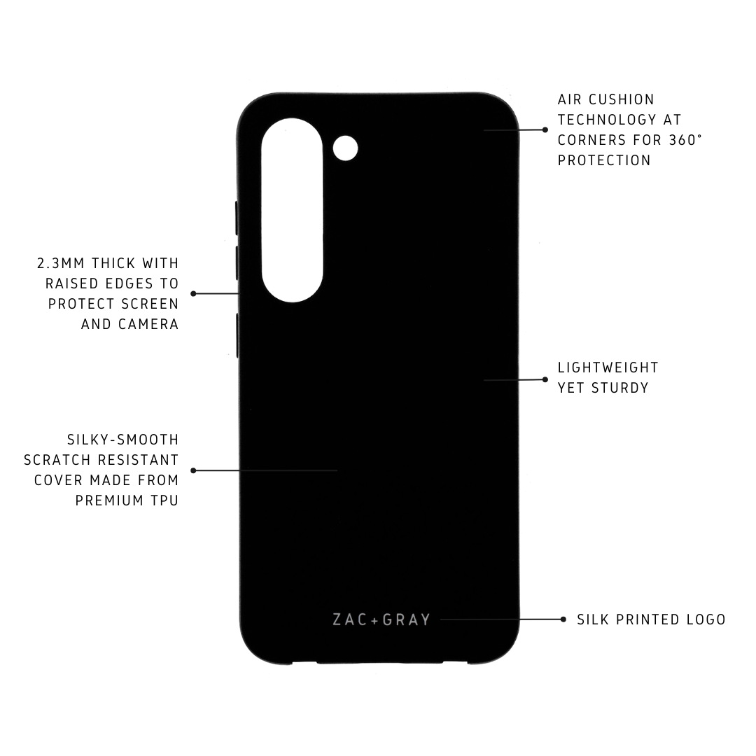 Samsung S23 MIDNIGHT BLACK CASE + MIDNIGHT BLACK STRAP