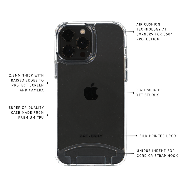 iPhone 11 Pro TRANSPARENT CASE + MIDNIGHT SKY CORD