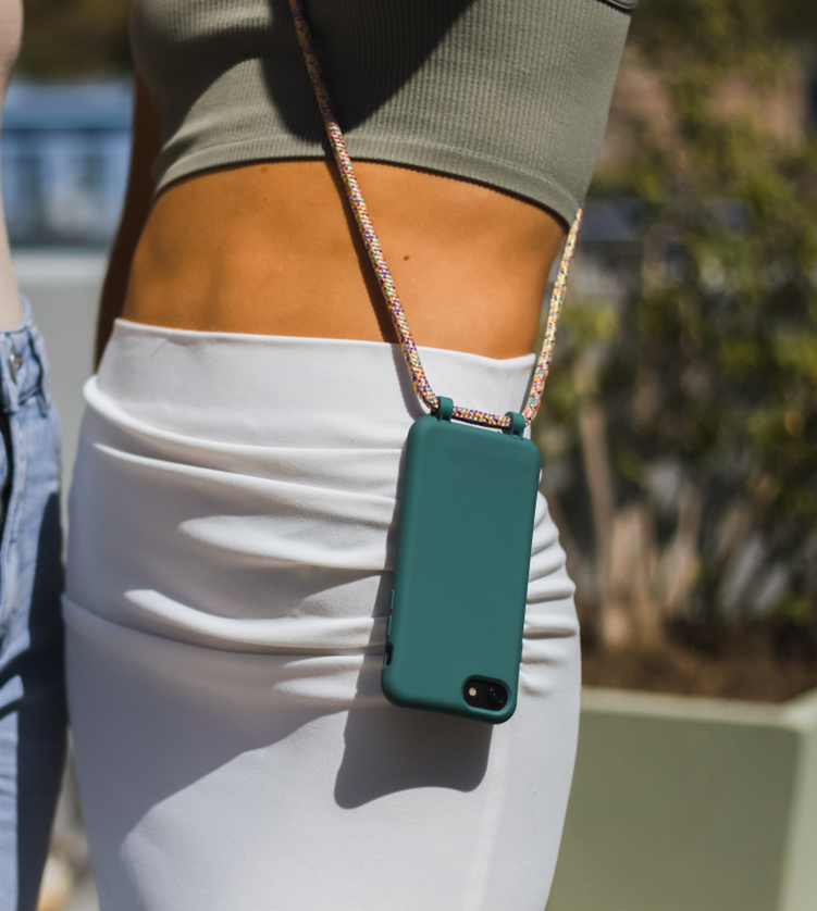 iPhone XS Max TIDAL TEAL CASE + RAINBOW CORD