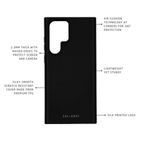 Samsung S22 Ultra MIDNIGHT BLACK CASE + MIDNIGHT SKY CORD