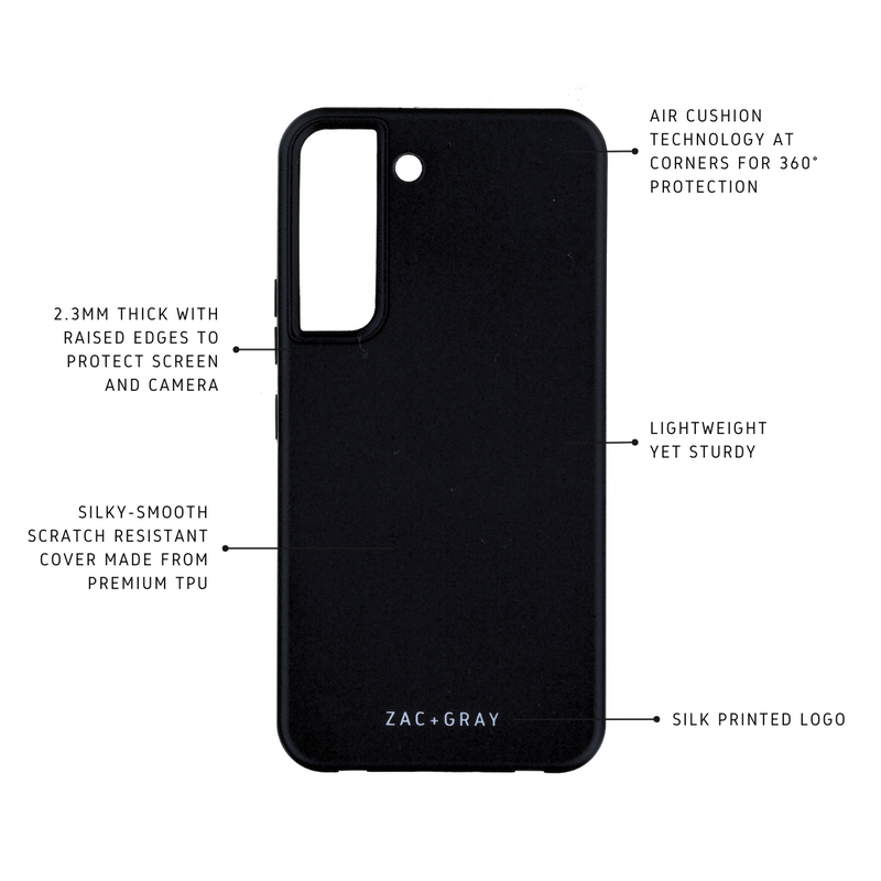 Samsung S21 Plus MIDNIGHT BLACK CASE + GLACIER CORD