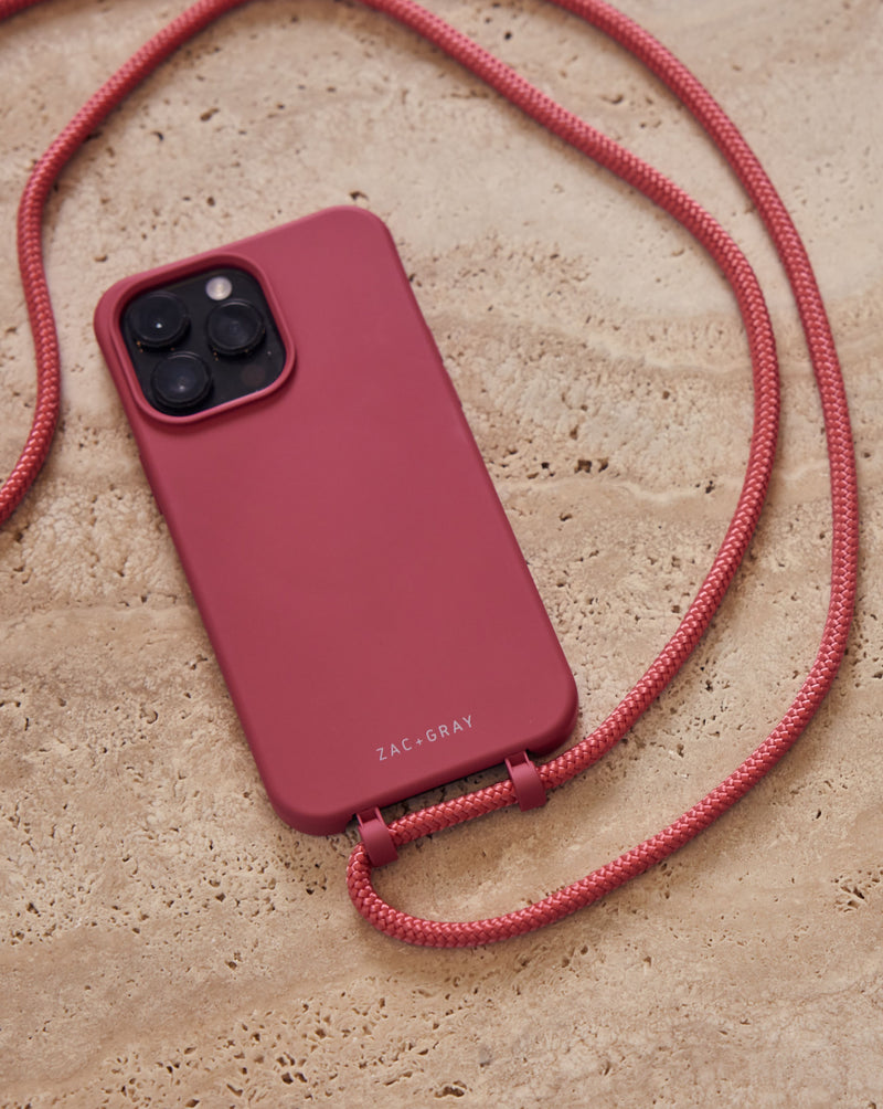 Samsung S23 RASPBERRY RED CASE + RASPBERRY RED CORD