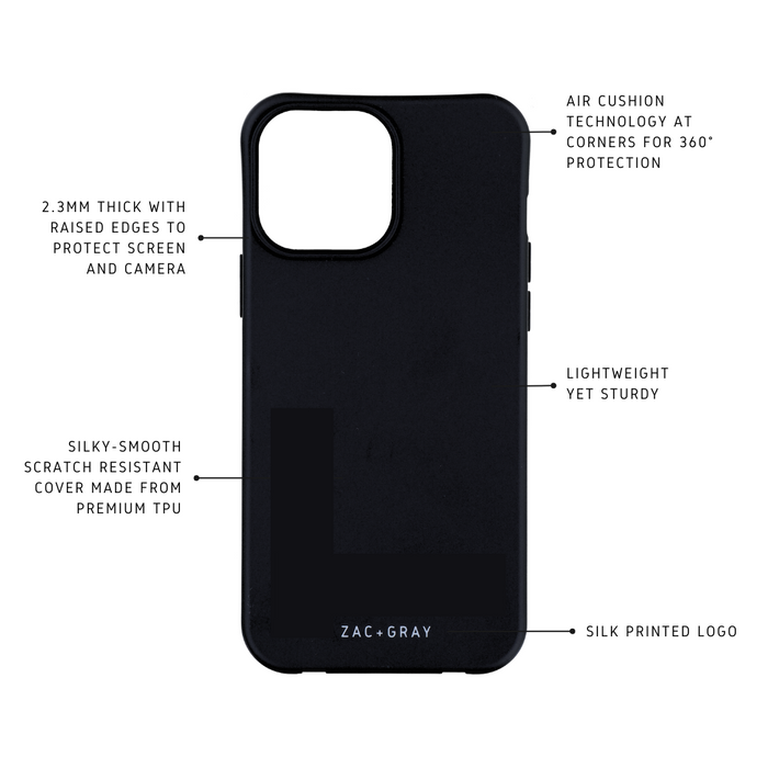 iPhone 12 and iPhone 12 Pro MIDNIGHT BLACK CASE