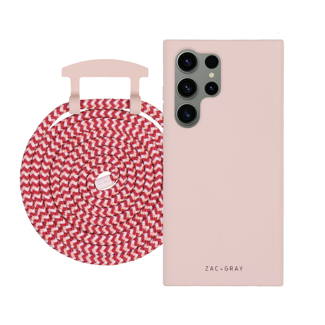 Samsung S25 Ultra ROSÉ PINK CASE + CORD