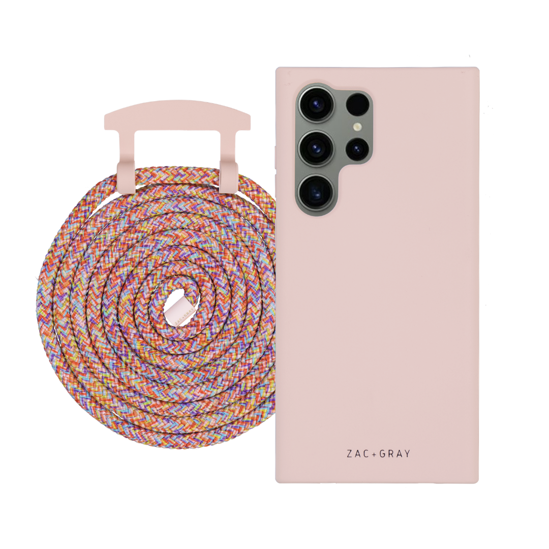 Samsung S25 Ultra ROSÉ PINK CASE + CORD