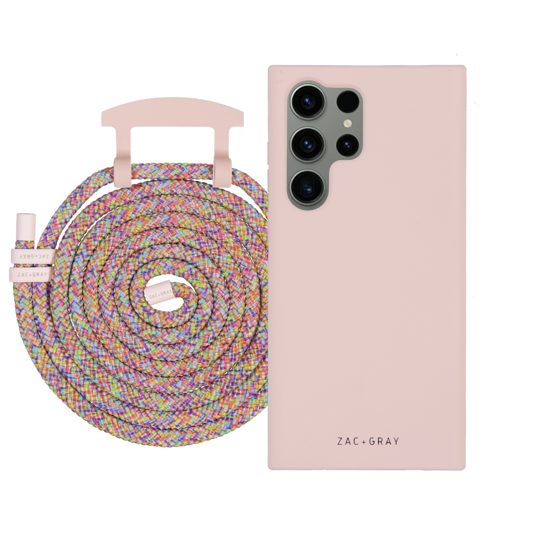 Samsung S25 Ultra ROSÉ PINK CASE + CORD