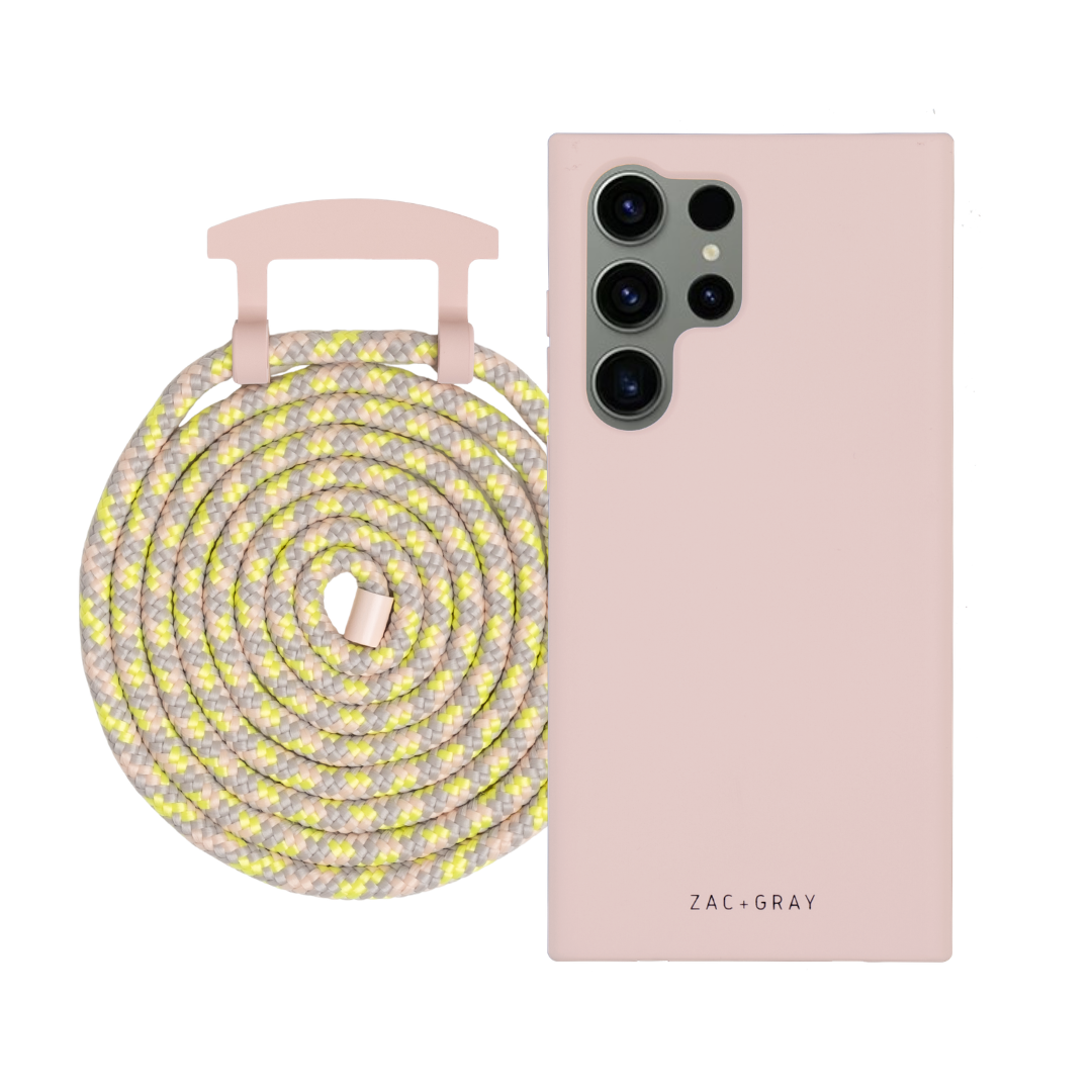 Samsung S25 Ultra ROSÉ PINK CASE + CORD
