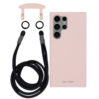 Samsung S24 Ultra ROSÉ PINK CASE + KNOTTED CORD