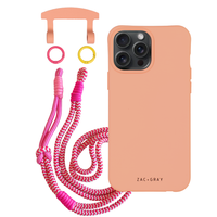 iPhone 6 Plus / 6s Plus / 7 Plus / 8 Plus SUNSET CORAL CASE + KNOTTED CORD