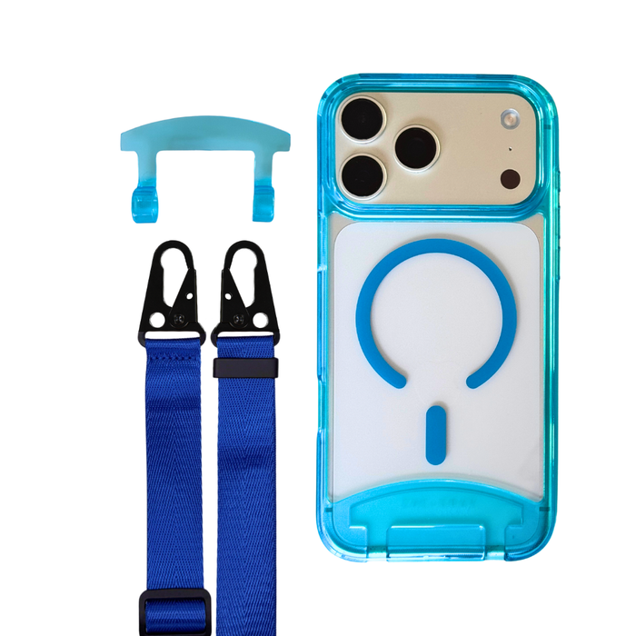 iPhone 17 Air AQUAMARINE TRANSPARENT CASE + STRAP