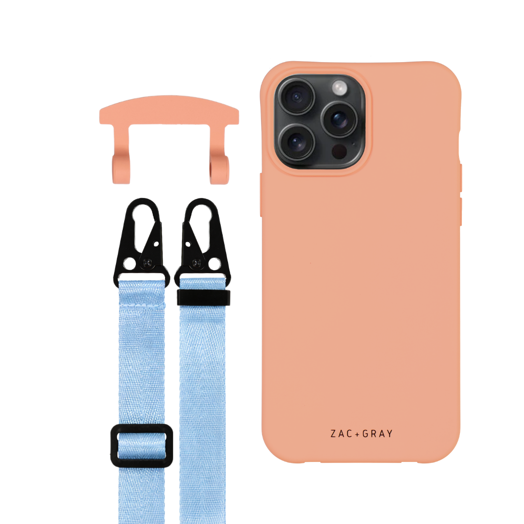 iPhone 6 / 6s / 7 / 8 / SE (2020 & 2022) SUNSET CORAL CASE + STRAP