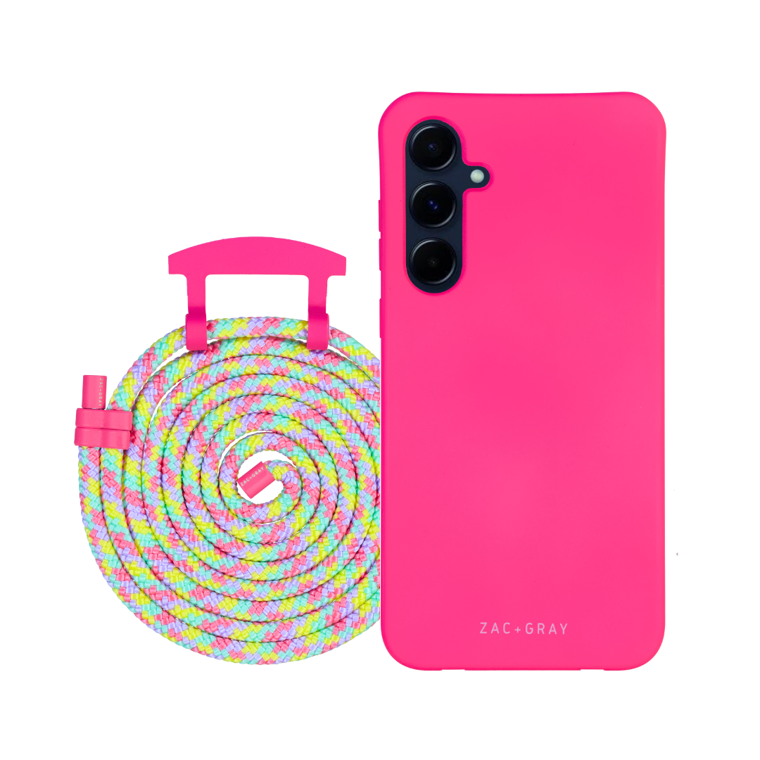 Samsung A35 and A55 HOT PINK CASE + CORD