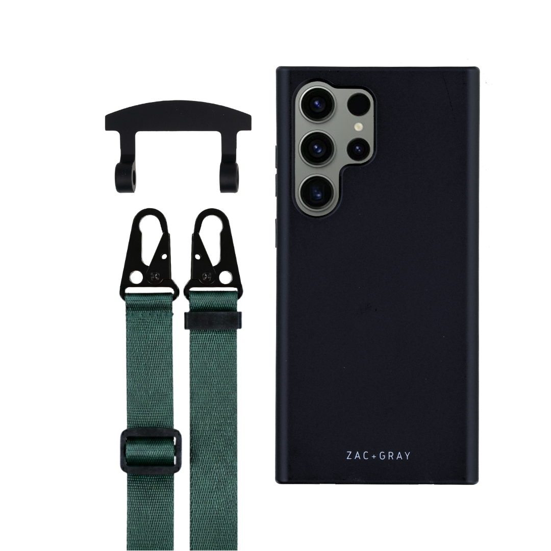 Samsung S25 Ultra MIDNIGHT BLACK CASE + STRAP