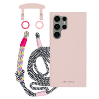 Samsung S25 Ultra ROSÉ PINK CASE + KNOTTED CORD