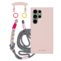 Samsung S25 Ultra ROSÉ PINK CASE + KNOTTED CORD