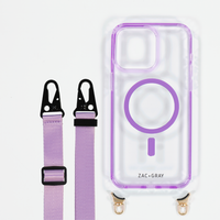 LAVENDER TRANSPARENT CASE WITH STRAP - MAGSAFE