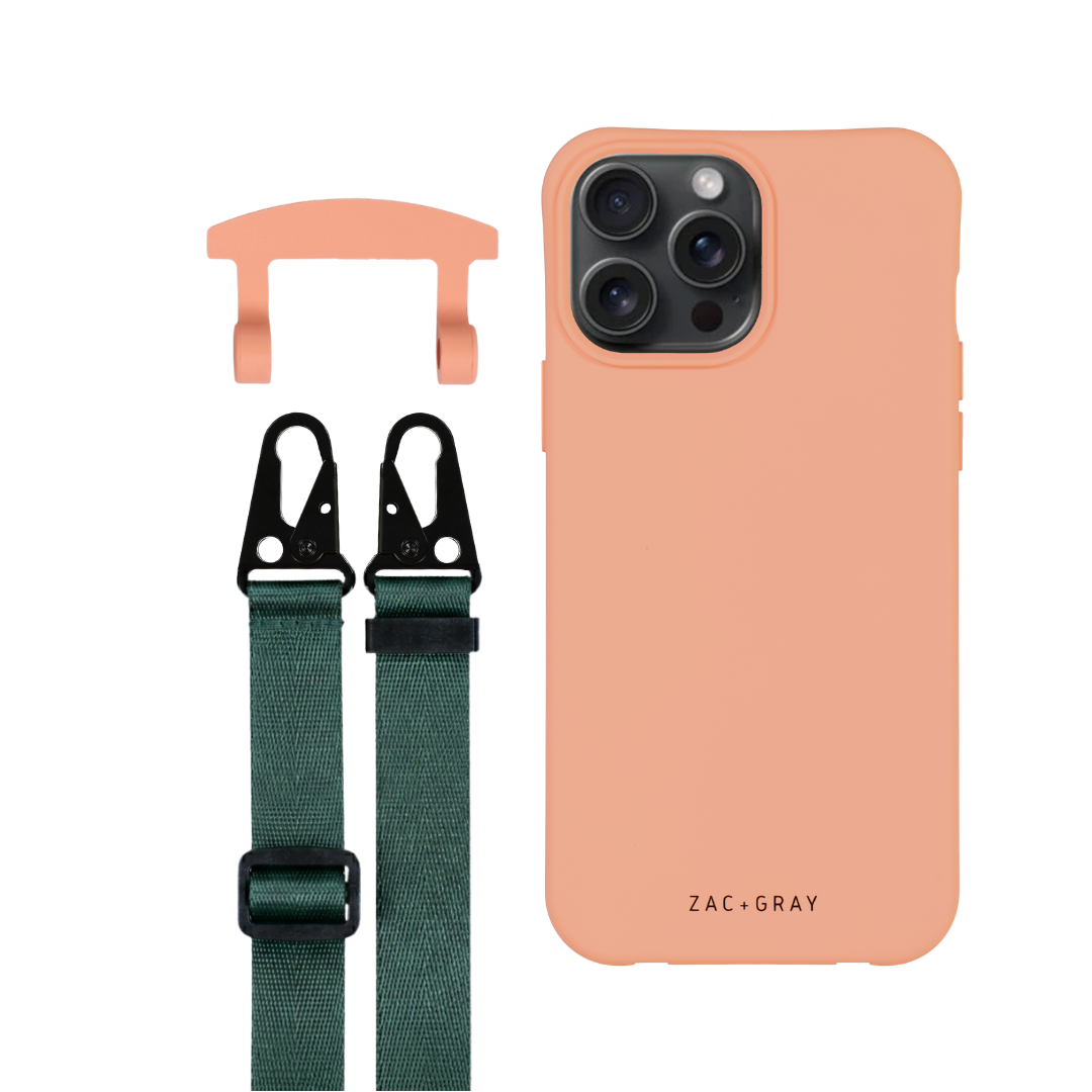 iPhone 6 / 6s / 7 / 8 / SE (2020 & 2022) SUNSET CORAL CASE + STRAP