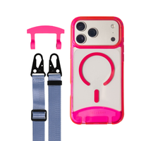 HOT PINK TRANSPARENT CASE + STRAP