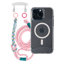 iPhone 16 Plus TRANSPARENT CASE + KNOTTED CORD