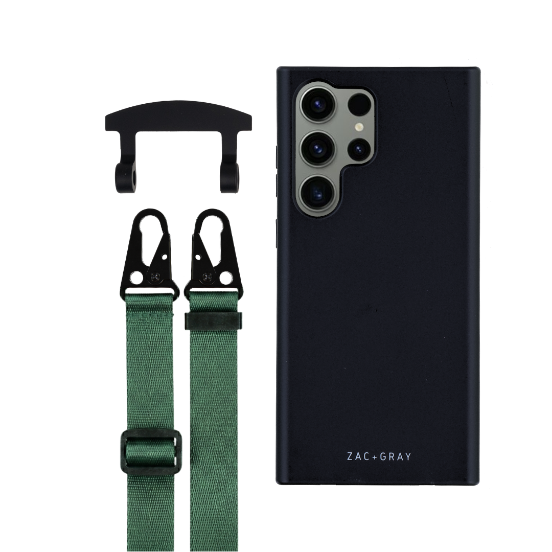 Samsung S25 Ultra MIDNIGHT BLACK CASE + STRAP
