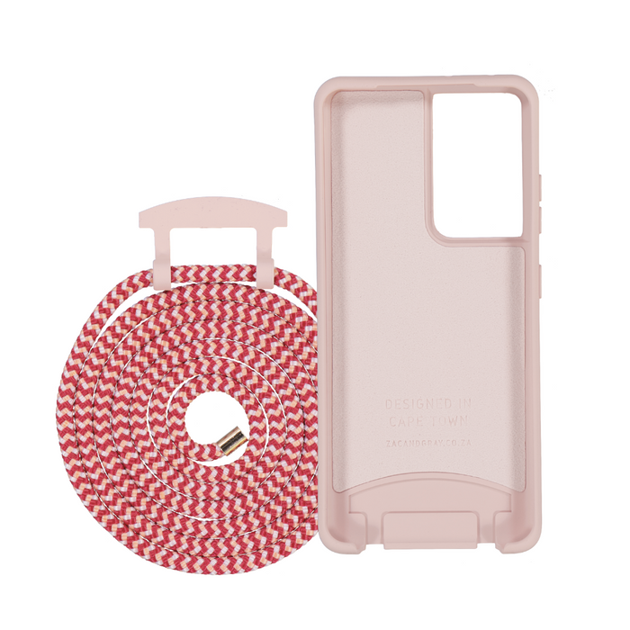 Samsung S20 Plus ROSÉ PINK CASE + POMEGRANATE CORD