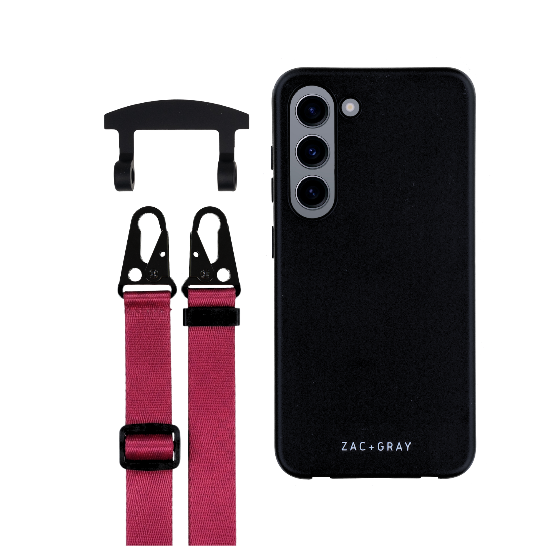 Samsung S23 MIDNIGHT BLACK CASE + STRAP