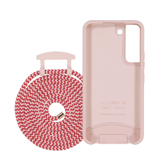 Samsung S21 Plus ROSÉ PINK CASE + POMEGRANATE CORD