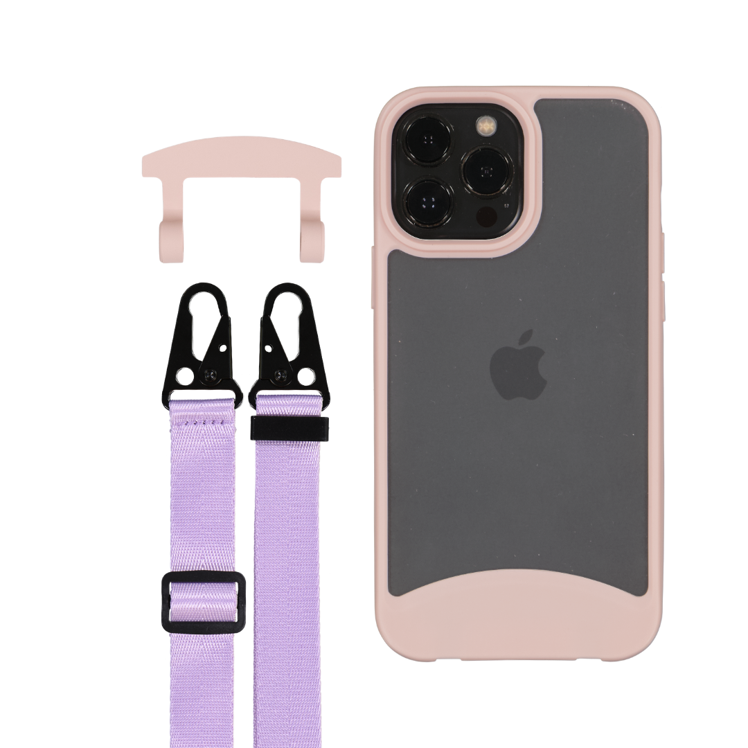 iPhone 12 and 12 Pro FROSTED ROSÉ PINK CASE + STRAP