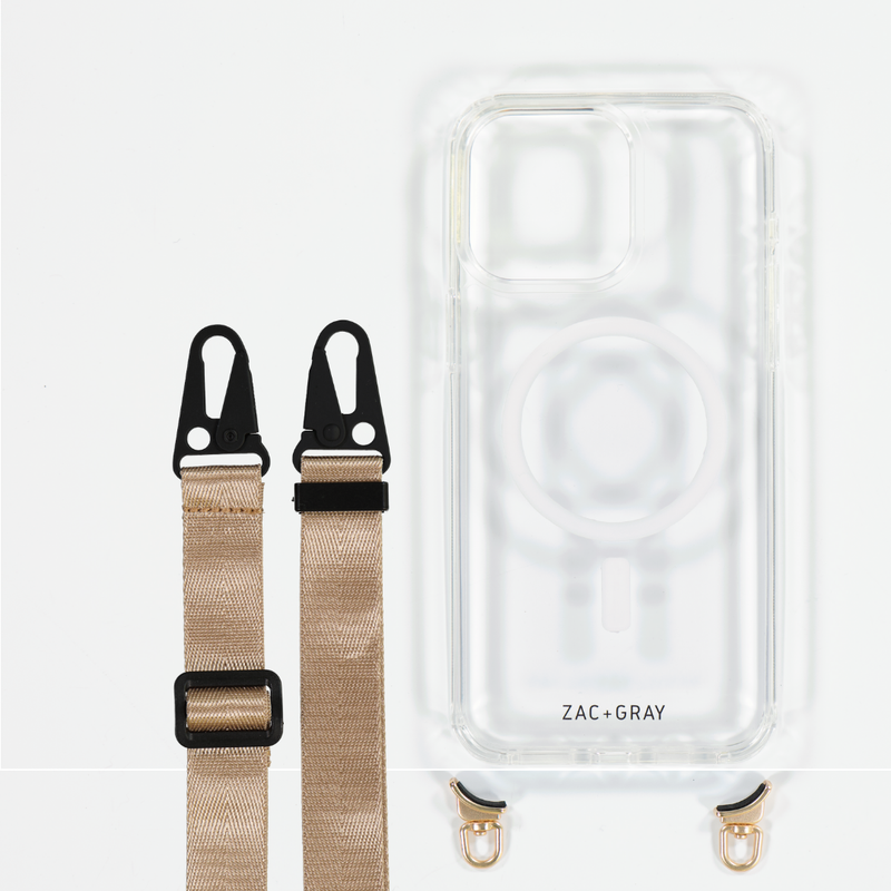 CRYSTAL CLEAR TRANSPARENT CASE WITH STRAP - MAGSAFE