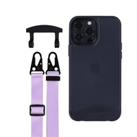 iPhone 12 Pro Max FROSTED MIDNIGHT BLACK CASE + STRAP
