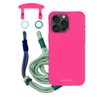iPhone 11 HOT PINK CASE + KNOTTED CORD