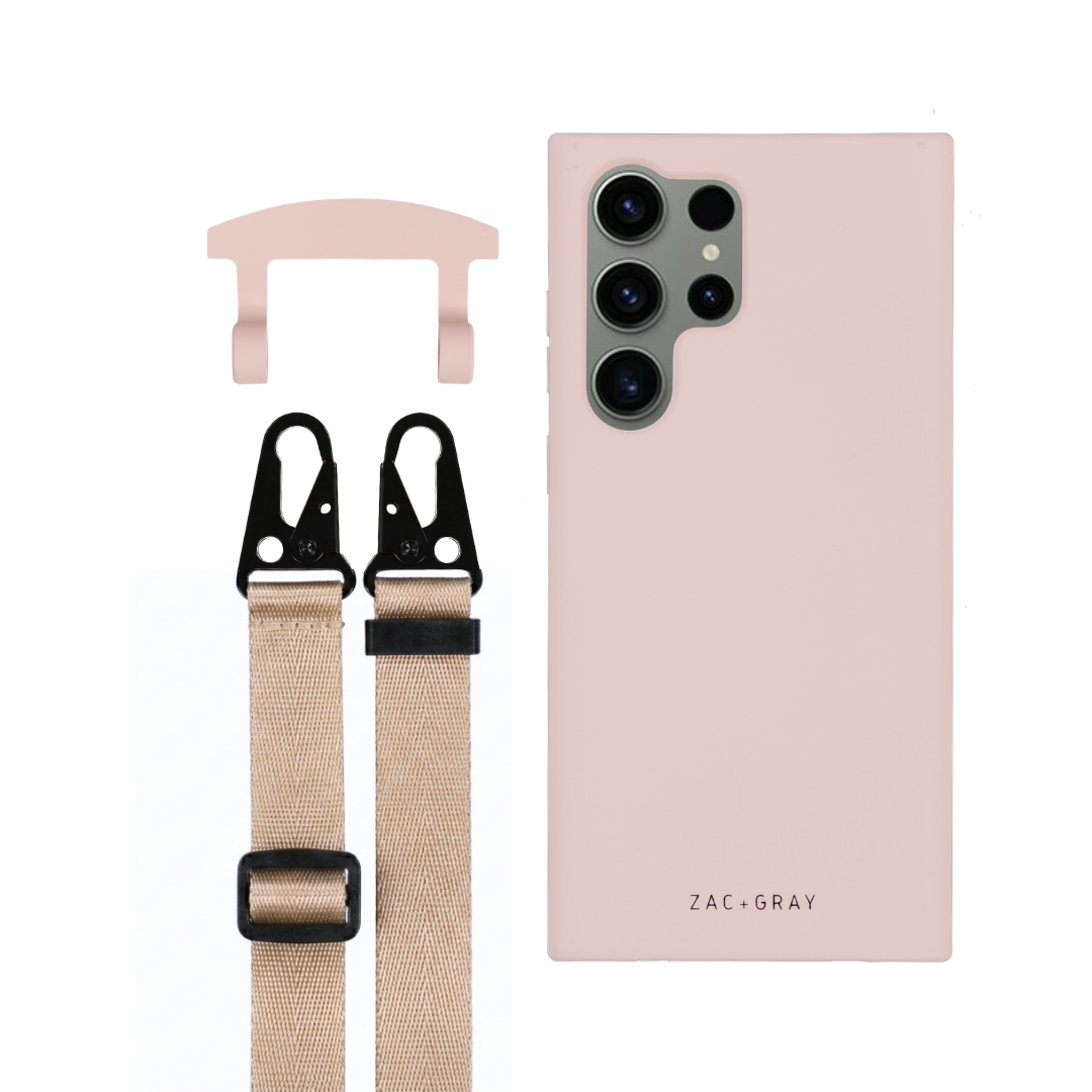 Samsung S25 Ultra ROSÉ PINK CASE + STRAP