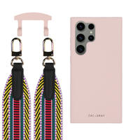 Samsung S25 Ultra ROSÉ PINK CASE + PATTERNED STRAP